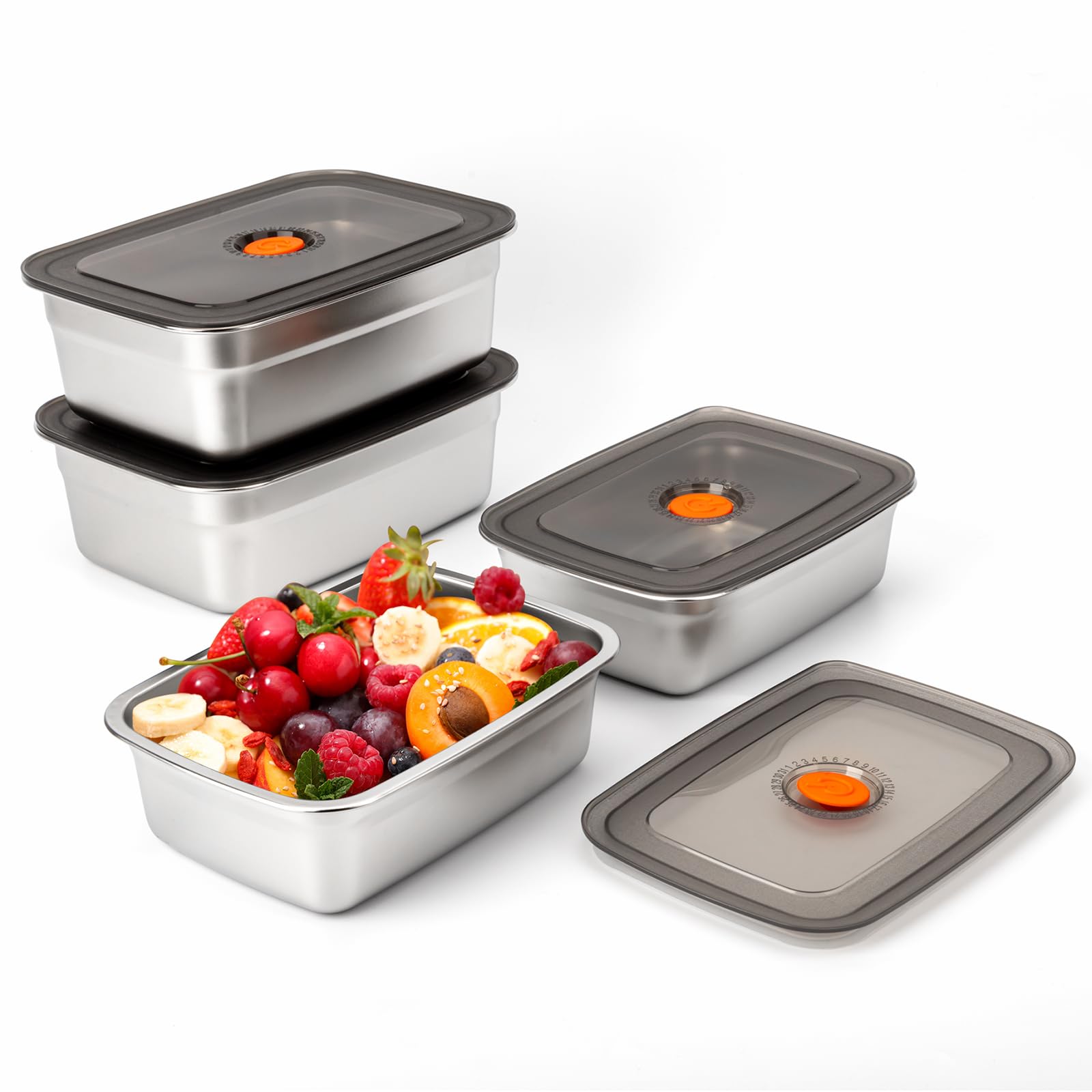 Bento Box - Fiambrera de Camping de acero inoxidable,