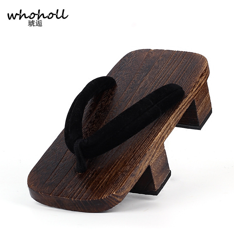 Geta Wooden Sandal - WHOHOLL Geta sandalias de dos dientes