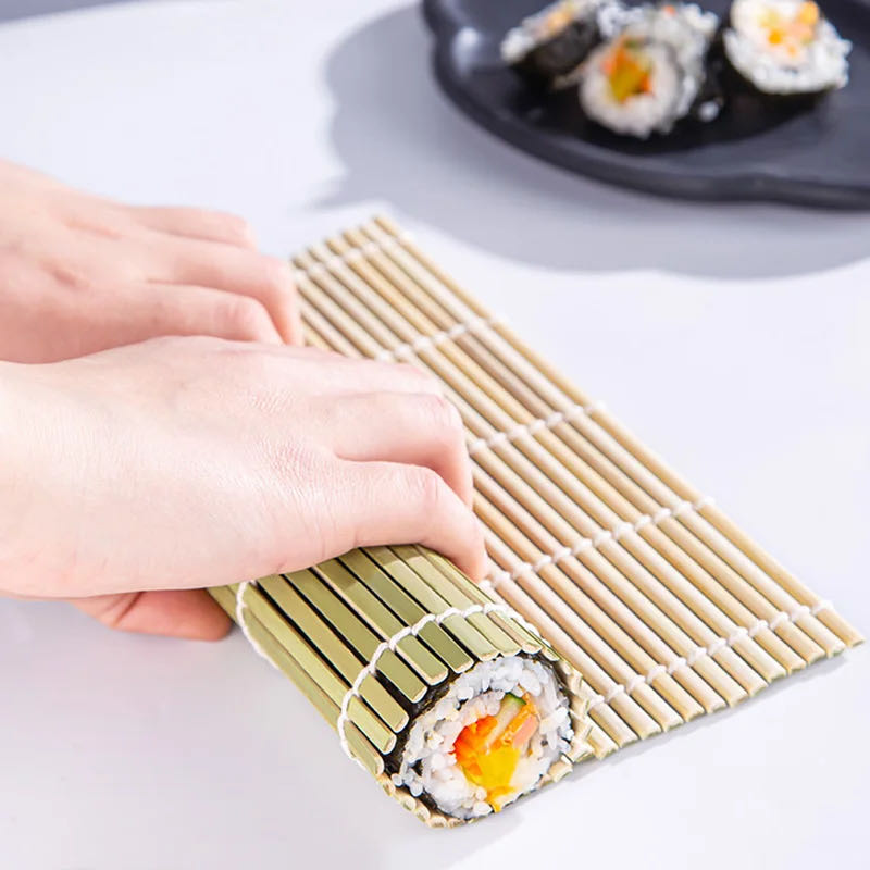Sushi Making Kit - Alfombrilla enrollable de bambú para hacer
