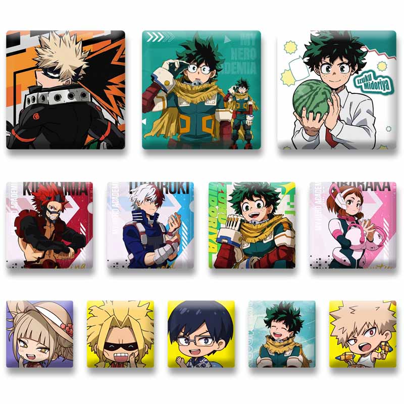 Furoshiki - Pin Cuadrado de Ochaco, Izuku, Shoto,