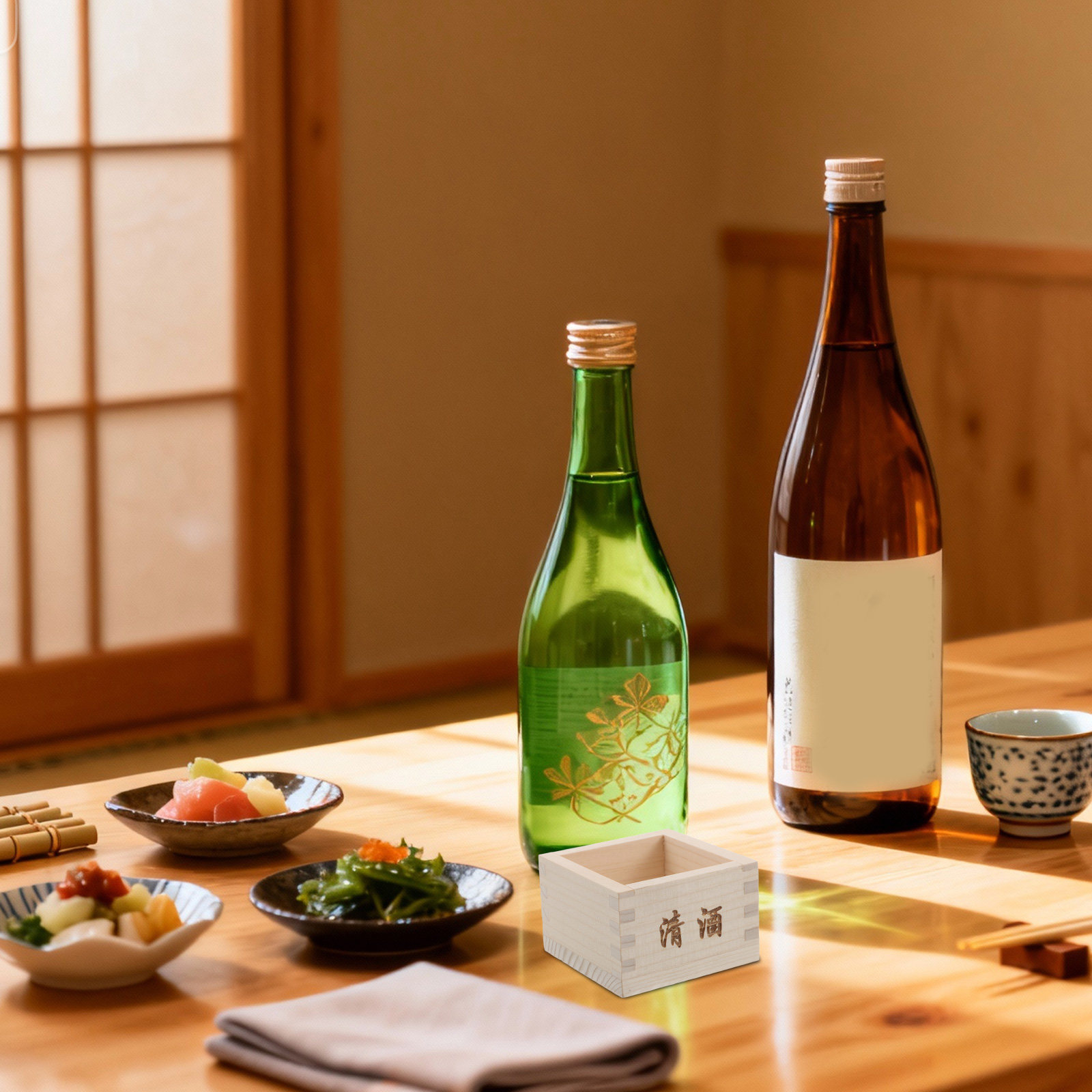 2 cajas de madera para sake, e - Japanese Restaurant Lifestyle reseña y precio