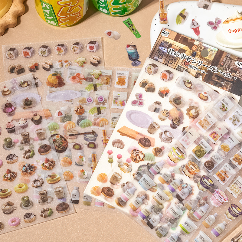 6 hojas de pegatinas temáticas - Japanese Snacks reseña y precio
